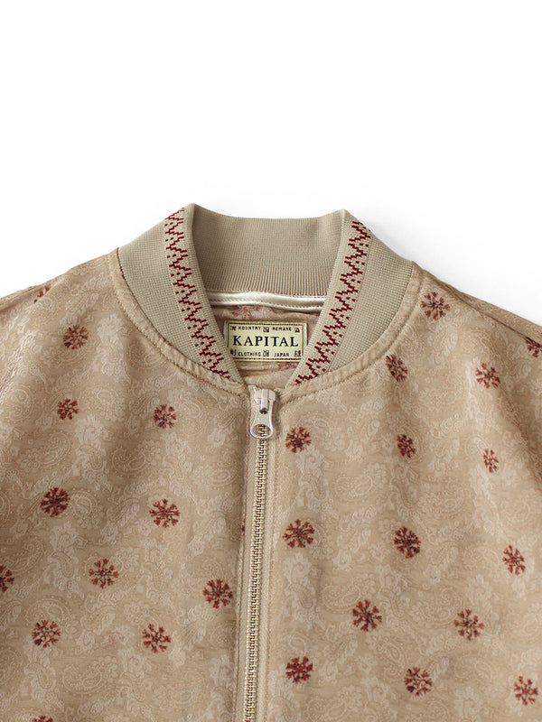Kapital Sheer Sarasa Pattern Gathered Sleeve Blouson Jacket women