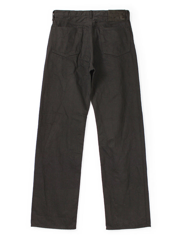 Kapital 14oz Black x Black Denim 5-Pocket Monkey TH (Zip Closure) Pants