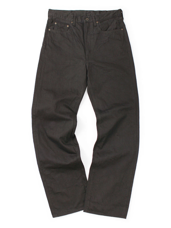 Kapital 14oz Black x Black Denim 5-Pocket Monkey TH (Zip Closure) Pants