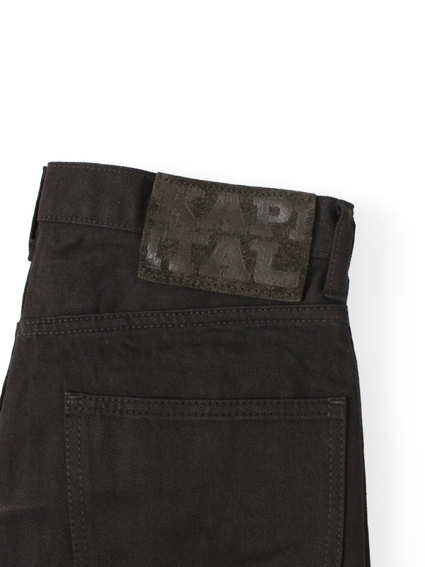 Kapital 14oz Black x Black Denim 5-Pocket OKABELLBO M Pants