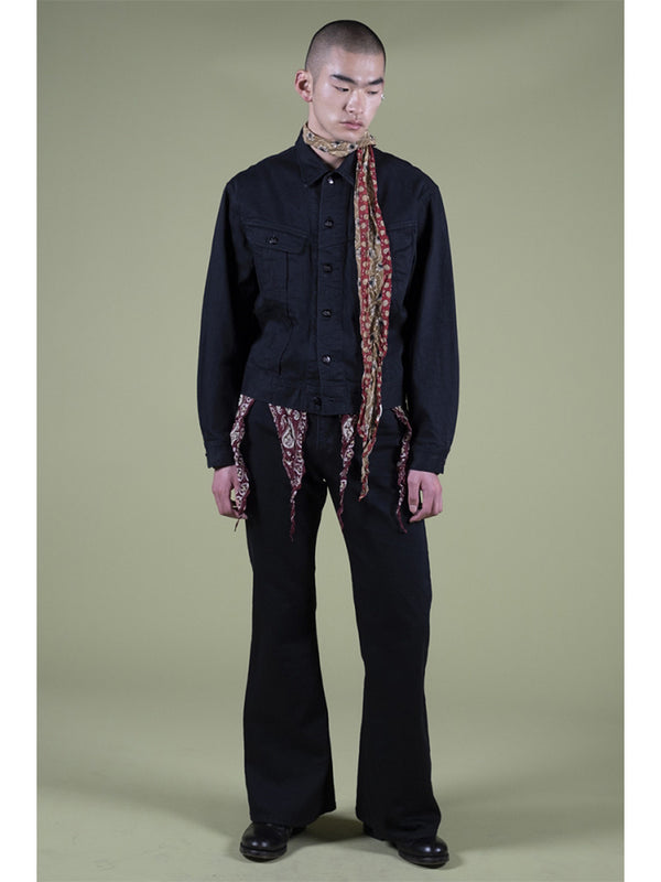 Kapital 14oz Black x Black Denim 5-Pocket OKABELLBO M Pants