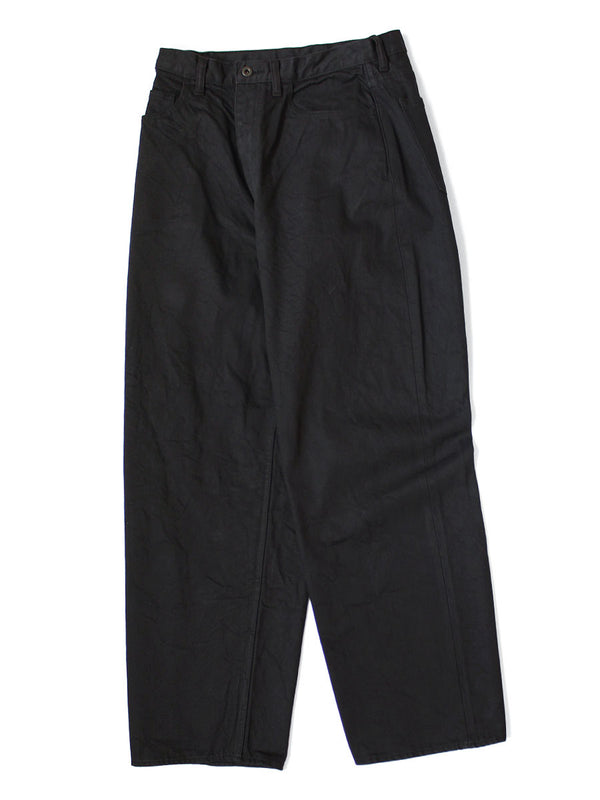 Kapital 14oz Black x Black Denim Club Baggy 5-Pocket Pants
