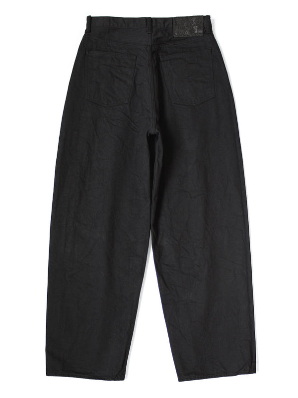 Kapital 14oz Black x Black Denim Club Baggy 5-Pocket Pants