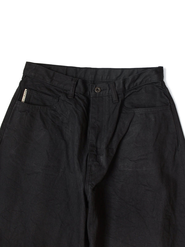 Kapital 14oz Black x Black Denim Club Baggy 5-Pocket Pants