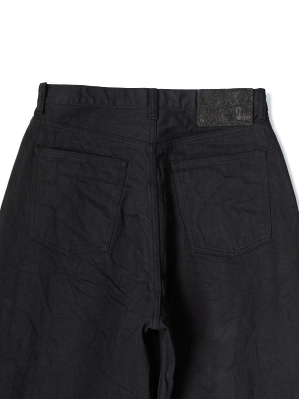 Kapital 14oz Black x Black Denim Club Baggy 5-Pocket Pants