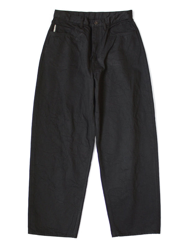 Kapital 14oz Black x Black Denim Club Baggy 5-Pocket Pants