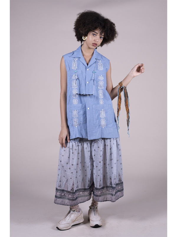 Kapital Sheer Sarasa Pattern Amish Pants