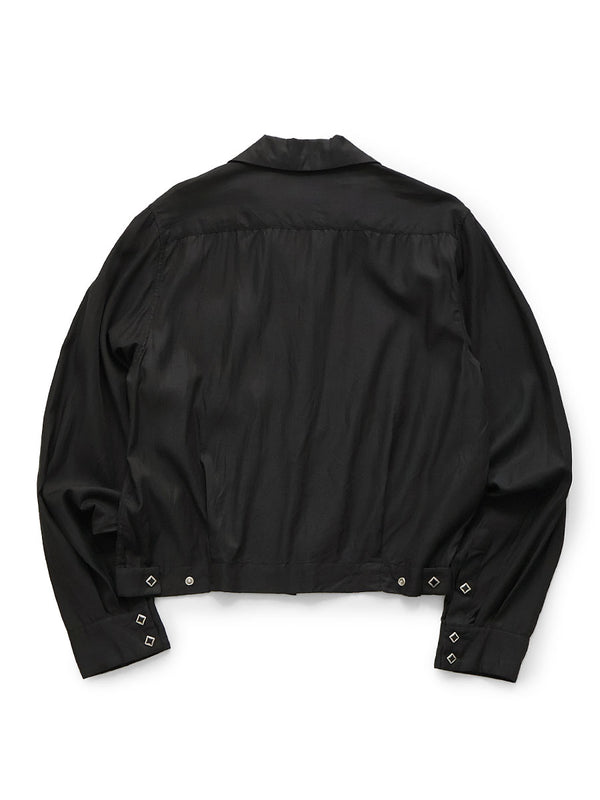 Kapital Cupro Cotton Twill Open Collar Shirt Drizzler Jacket