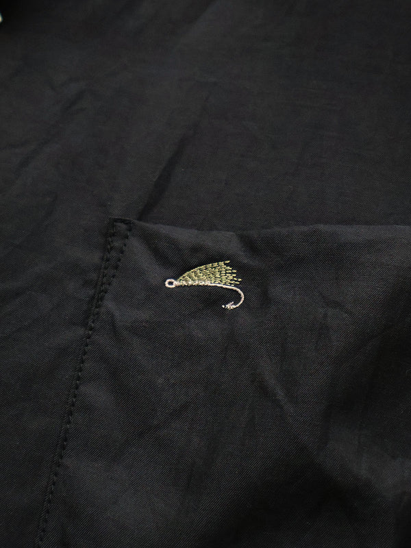 Kapital Cupro Cotton Twill Open Collar Shirt Drizzler Jacket