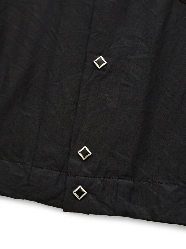Kapital Cupro Cotton Twill Open Collar Shirt Drizzler Jacket