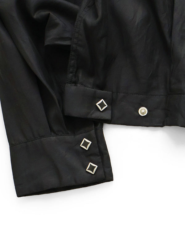 Kapital Cupro Cotton Twill Open Collar Shirt Drizzler Jacket