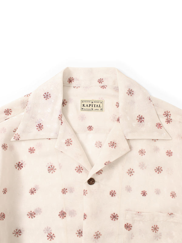 Kapital Sheer Sarasa Pattern Open Collar Shirt Drizzler
