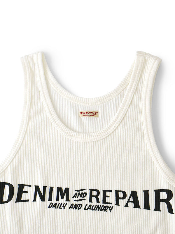 Kapital 60/2 Bear Teleco Tank Top (DENIM REPAIRpt) T-Shirt