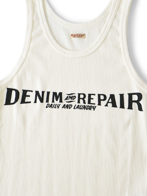 Kapital 60/2 Bear Teleco Tank Top (DENIM REPAIRpt) T-Shirt