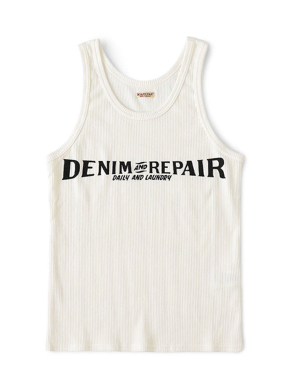 Kapital 60/2 Bear Teleco Tank Top (DENIM REPAIRpt) T-Shirt