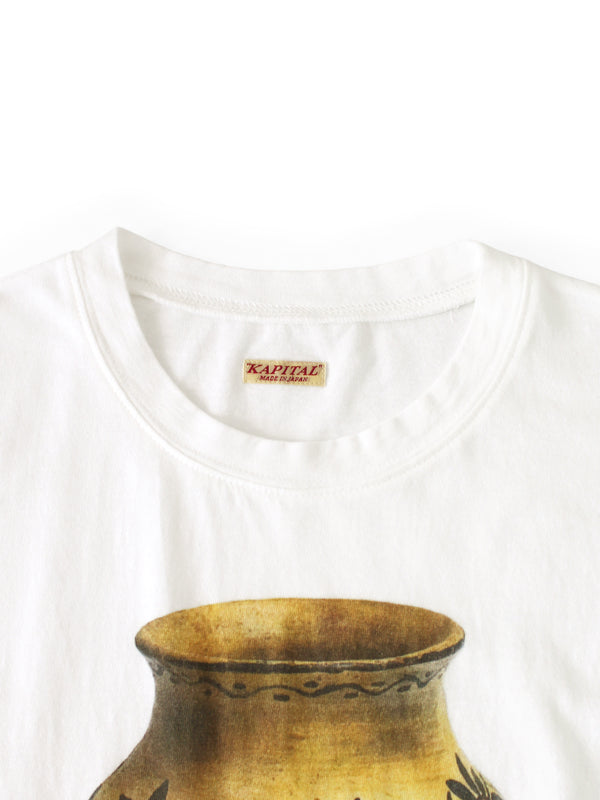 Kapital 20/- Jersey Crew Neck PAW-WAW-T (Flowerpot print) Tee