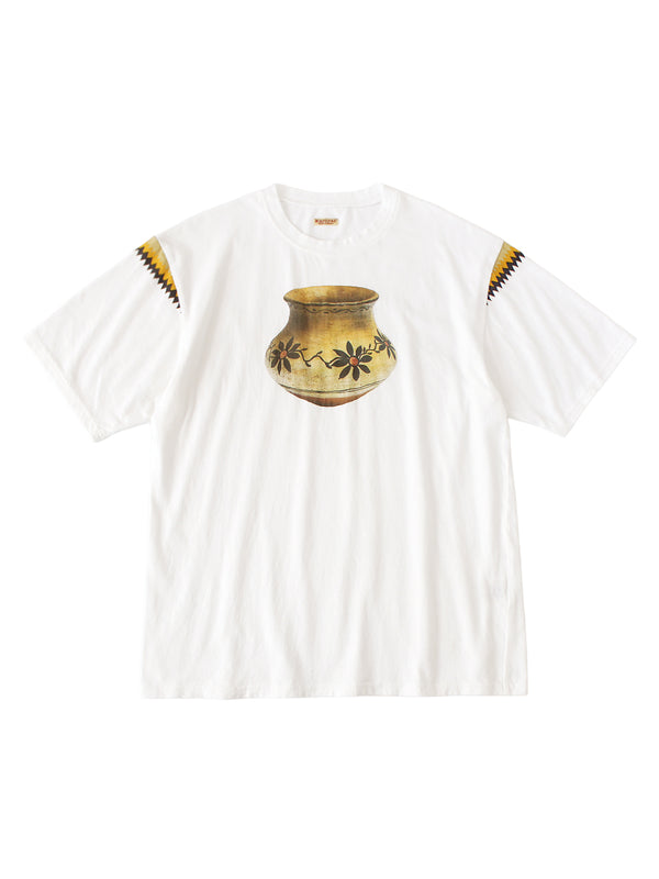 Kapital 20/- Jersey Crew Neck PAW-WAW-T (Flowerpot print) Tee