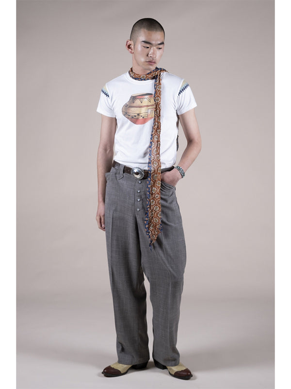 Kapital 20/- Jersey Crew Neck PAW-WAW-T (Beanpot print) Tee