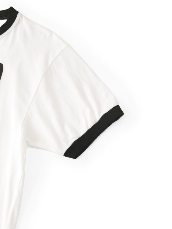 Kapital 20/- Jersey Ringer T-shirt (DENIM MEN LOVE CATS scratch print) Tee