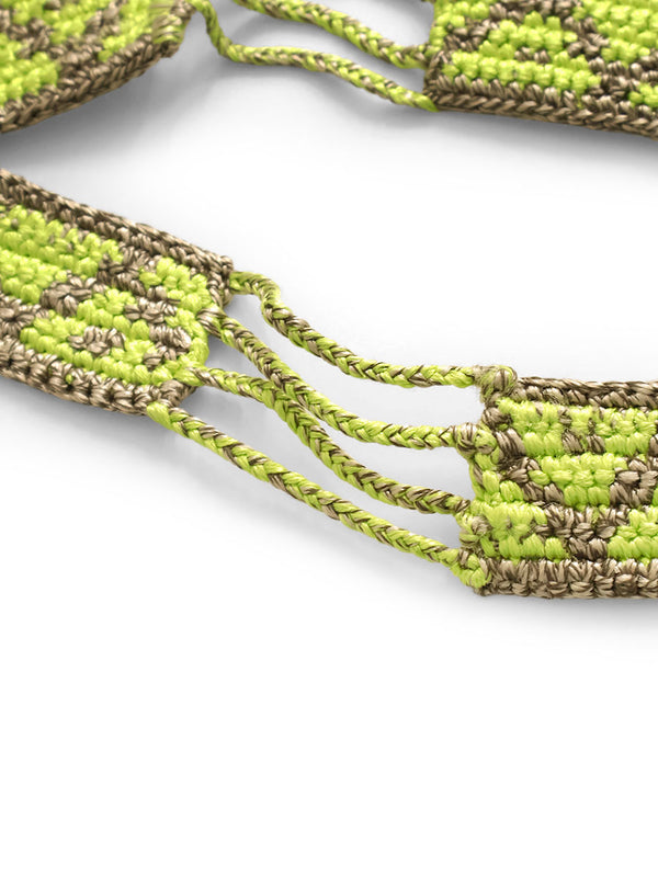 Kapital Macrame Maxi Belt (Chippewa Basket Mountain Pattern)