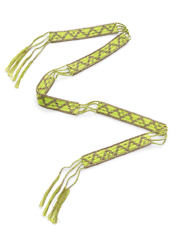 Kapital Macrame Maxi Belt (Chippewa Basket Mountain Pattern)