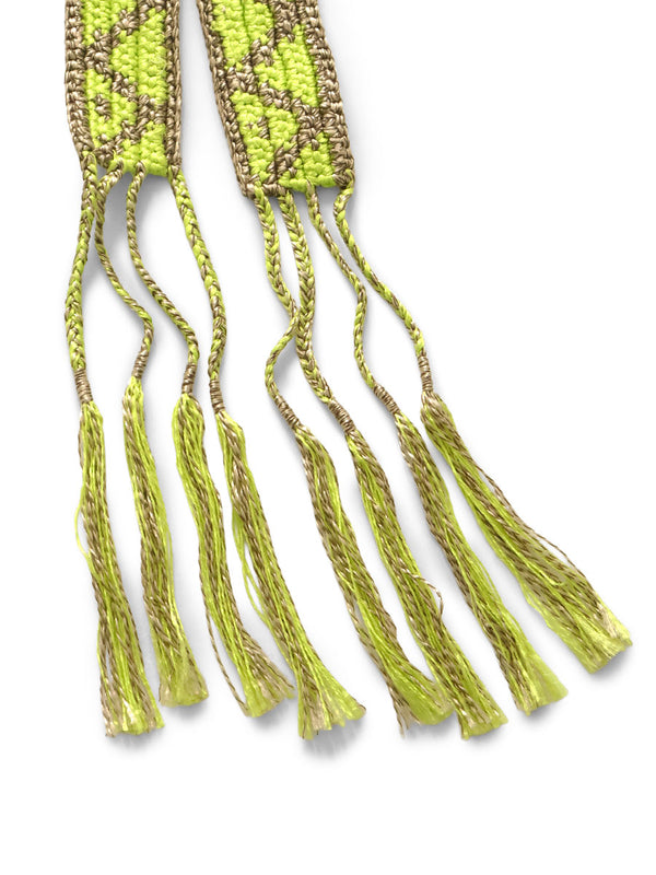 Kapital Macrame Maxi Belt (Chippewa Basket Mountain Pattern)