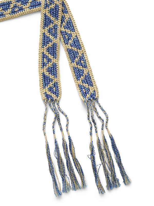 Kapital Macrame Maxi Belt (Chippewa Basket Mountain Pattern)