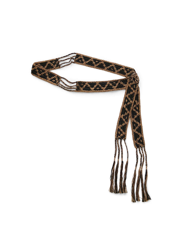 Kapital Macrame Maxi Belt (Chippewa Basket Mountain Pattern)