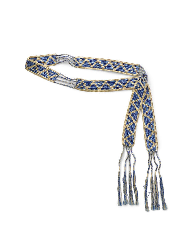 Kapital Macrame Maxi Belt (Chippewa Basket Mountain Pattern)