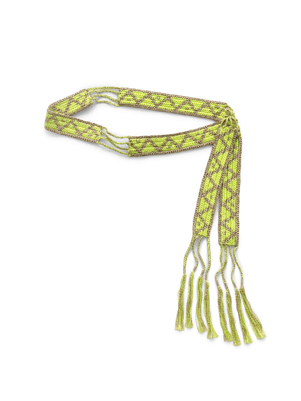 Kapital Macrame Maxi Belt (Chippewa Basket Mountain Pattern)