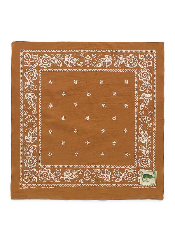Kapital fastcolor Selvedge Bandana (Escargot Flower) 20x20