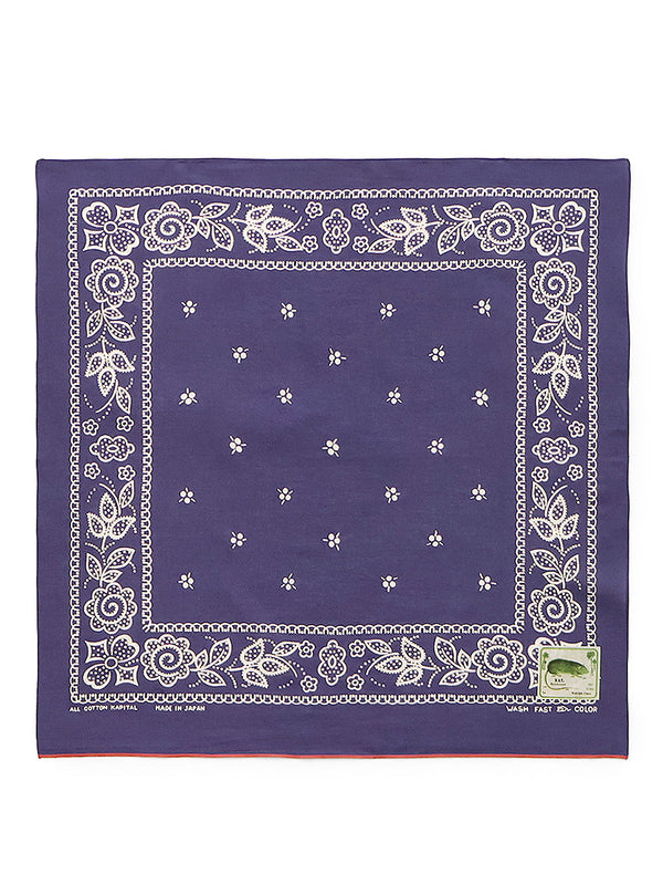 Kapital fastcolor Selvedge Bandana (Escargot Flower) 20x20