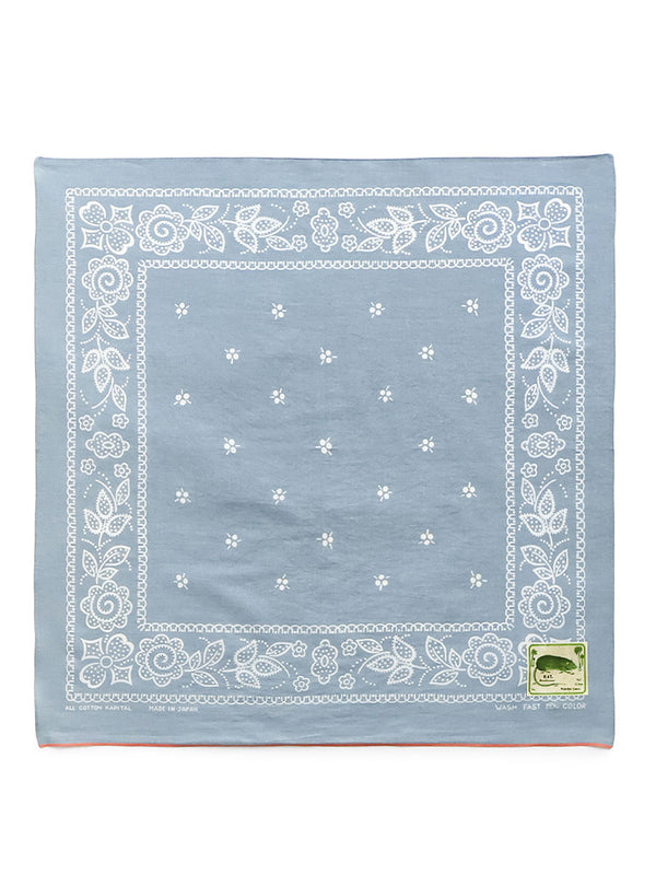 Kapital fastcolor Selvedge Bandana (Escargot Flower) 20x20