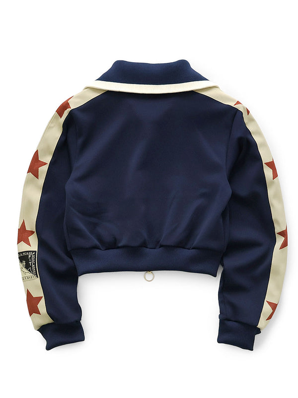 Kapital Smooth Jersey Cropped Track Jacket (Betsy Ross)