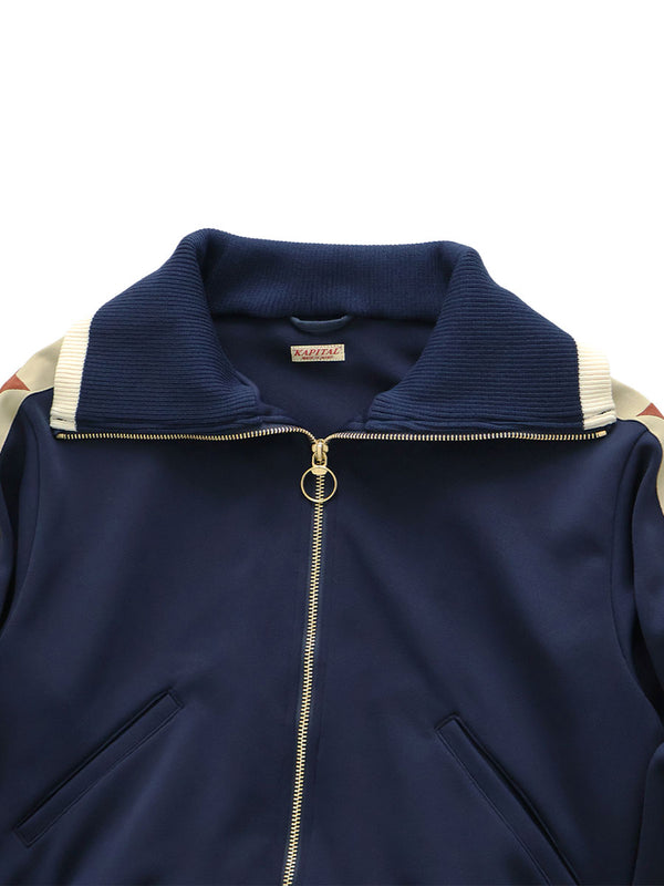 Kapital Smooth Jersey Cropped Track Jacket (Betsy Ross)