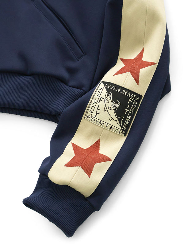 Kapital Smooth Jersey Cropped Track Jacket (Betsy Ross)