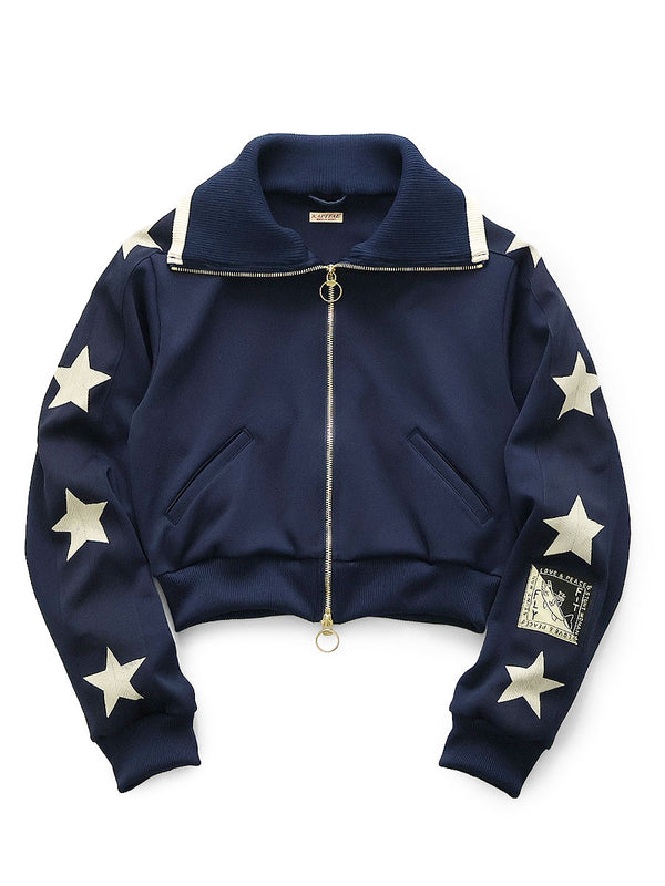 Kapital Smooth Jersey Cropped Track Jacket (Betsy Ross)