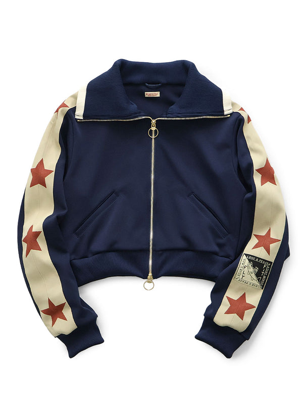 Kapital Smooth Jersey Cropped Track Jacket (Betsy Ross)