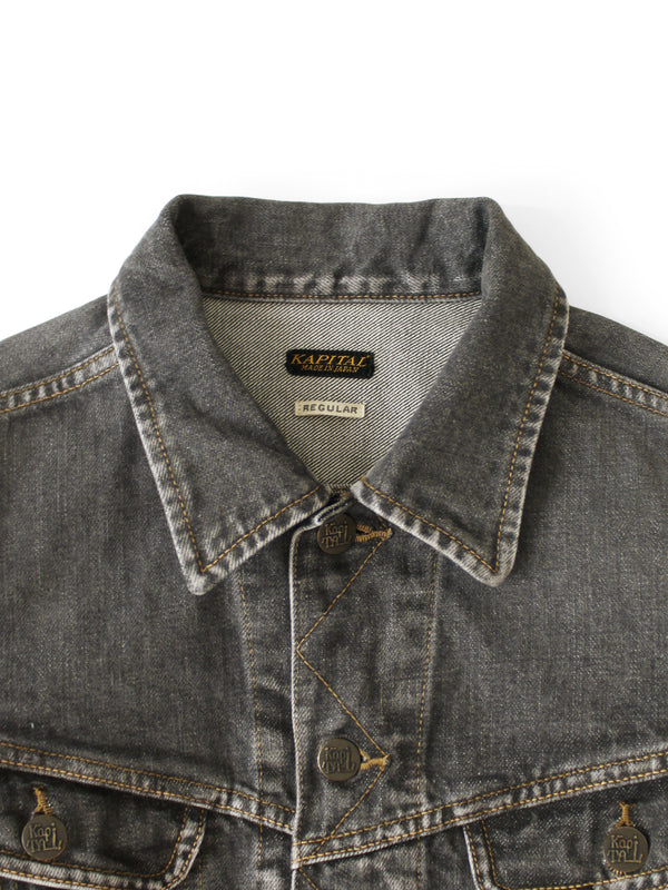 Kapital 14oz Black Denim Westerner Regular Jacket