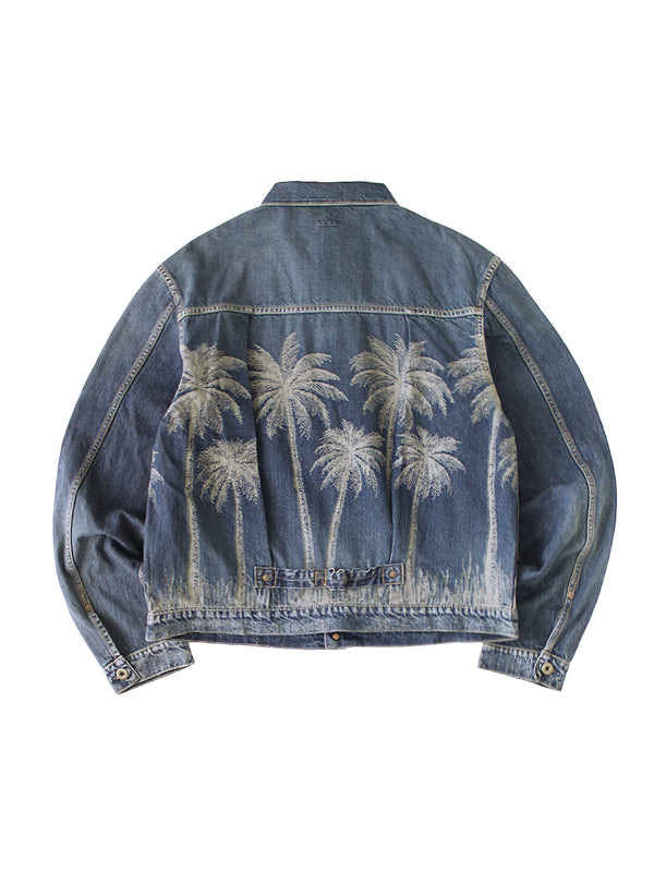 Kapital 12oz Palm Tree Jacquard Denim 1ST Jacket