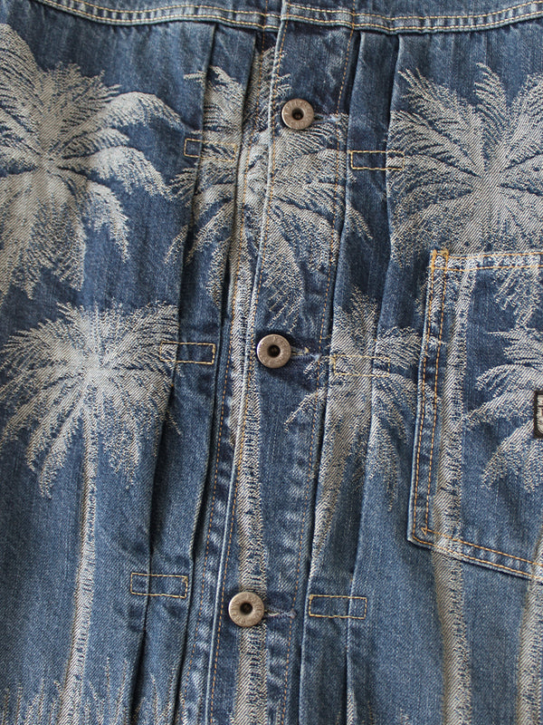 Kapital 12oz Palm Tree Jacquard Denim 1ST Jacket