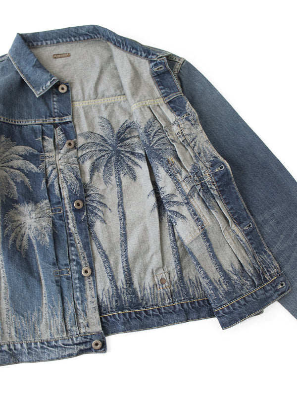 Kapital 12oz Palm Tree Jacquard Denim 1ST Jacket