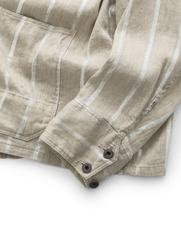 Kapital Linen Glitter Phillies Stripe CACTUS Coverall Jacket