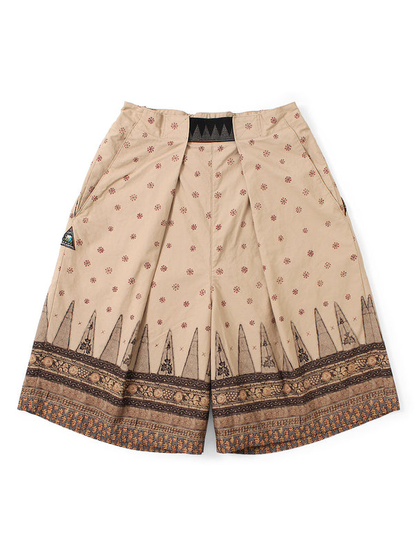 Kapital 40/2 Combed Weather Fabric, Sarasa Pattern, Easy Rice Jaws Pants