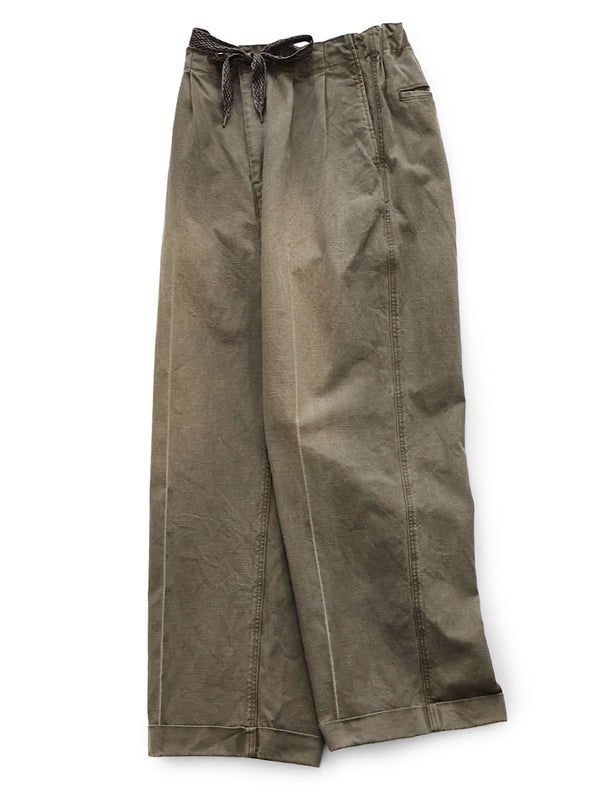 Kapital Canvas Easy Trousers (Center Pleated) Pants