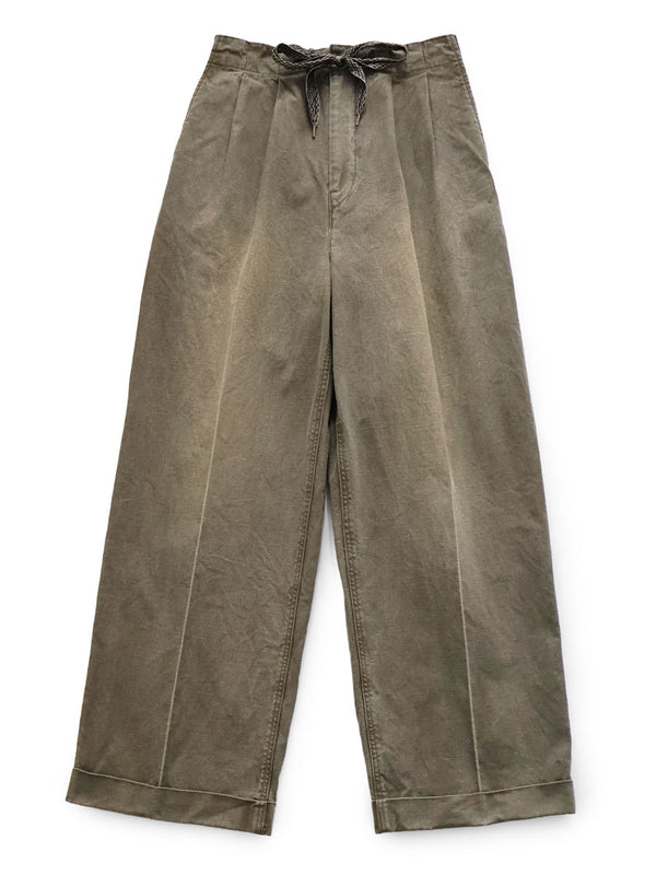 Kapital Canvas Easy Trousers (Center Pleated) Pants