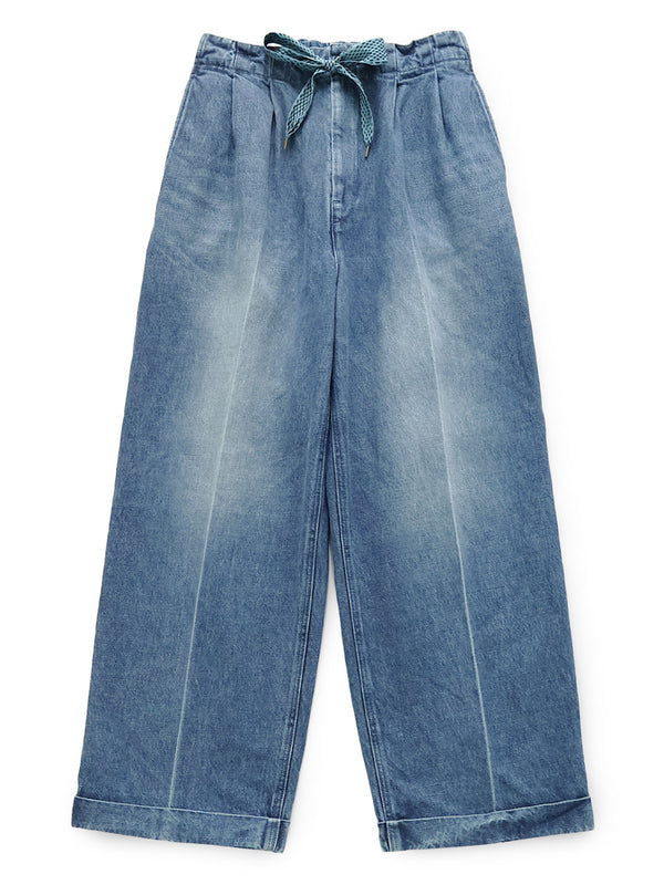 Kapital 14oz Denim Easy Pants (Center Pleat)