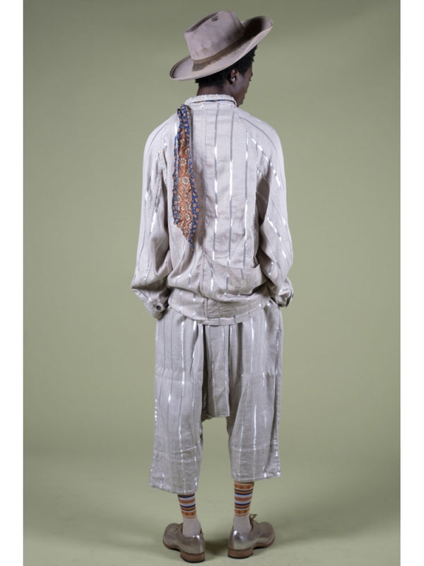 Kapital Linen Glitter Phillies Stripe Sarouel Easy Pants