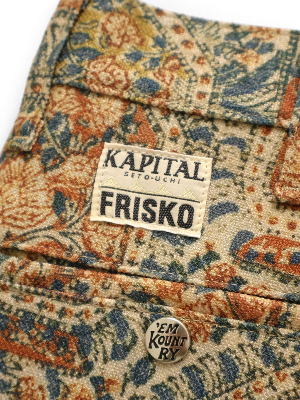 Kapital Alberic Oxford Chintz Pattern 5P Frisco Pants