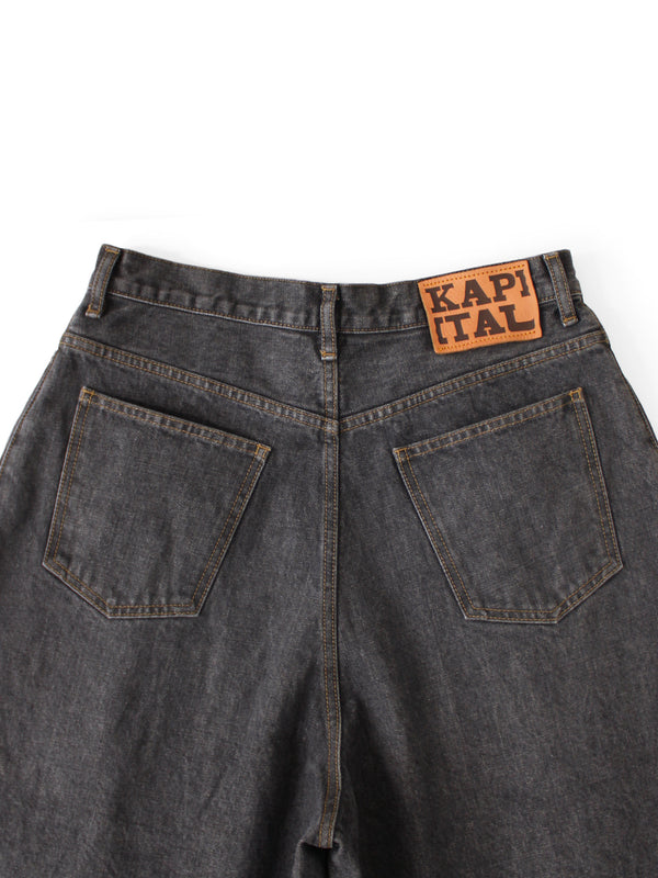 Kapital 14oz Black Denim 5-Pocket Jaws Pants